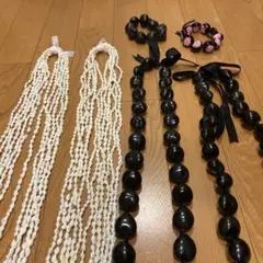 フラダンス用　レイ４点 ブレスレット２点