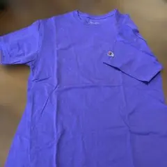 Champion 紫 クルーネック Tシャツ