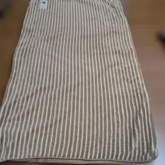 茶色と白のストライプ の長座布団カバー