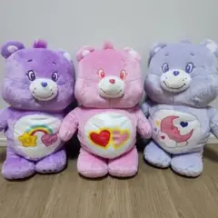 美品☆ケアベア　超BIGぬいぐるみ3 非売品4点セット ケアベア 超BIG ぬいぐるみ 3種 まとめ売り - メルカリ