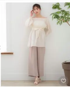 Noëla ピンク ワイドパンツ S
