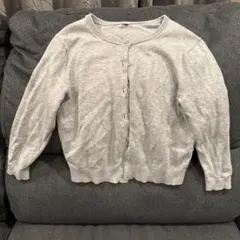 UNIQLO キッズ カーディガン グレー 110cm