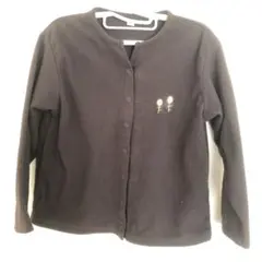 黒のフリースカーディガン