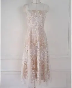 刺繍入りピンクロングドレス Sサイズ