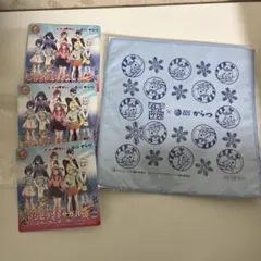 【未使用】ゾンビランドサガR杯 マルチクロス&ステッカー3枚セット