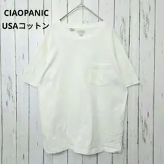 チャオパニック USAコットン ポケットTシャツ 白 メンズSのサムネイル