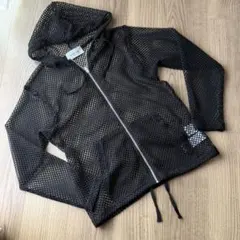 niko and… メッシュフード付きパーカー ブラック　フリーサイズ