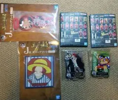 ワンピース　一番くじ　ロジャー海賊団　ラバーアソート、アクスタ　セット