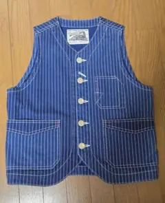 TENRYO DENIM ウォバッシュ ベスト ワークベスト タグ付 日本製 - メルカリ
