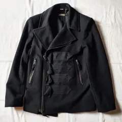 ジョンガリアーノ　ウールライダースジャケット　カシミア混　44 ジョンガリアーノ ウールライダースジャケット カシミア混 44