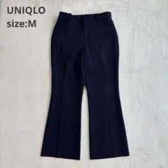 【UNIQLO ユニクロ】（M）イージーフレア アンクルパンツ レディース 紺