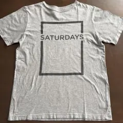 SATURDAYS NYC Tシャツ グレー ロゴプリント