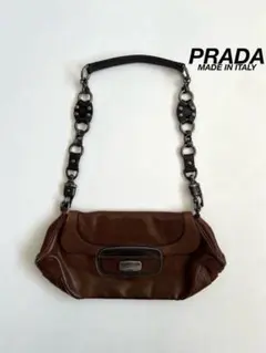 PRADA BUFFALO SKIPER CHAIN SHOULDER BAG