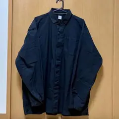 DESCENTE ddd CONCEALED BUTTON SHIRT 白黒 L