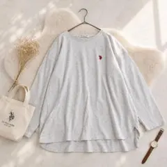 B75 U.S. POLO ASSN. ロンT 刺繍ロゴ LL グレーのサムネイル