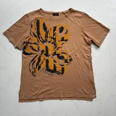EVEX Tシャツ 花柄プリント ブラウン 42サイズ（H552）のサムネイル