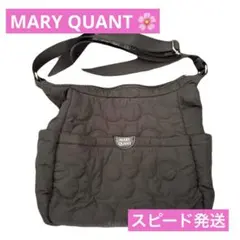 MARY QUANT キルティング ショルダーバッグ ブラック