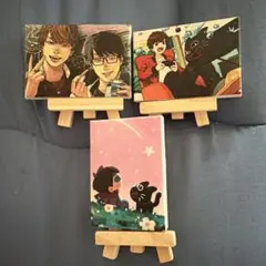 TOP4 ミニキャンバスボード 異物混入とその他 キヨ猫キーホルダー 即