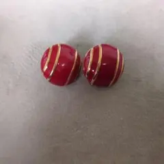 Monet イヤリング レッド ゴールドカラー　レトロのサムネイル