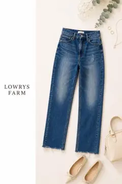 LOWRYS FARM ローリーズファーム　ロングデニムジーンズ　ダメージのサムネイル