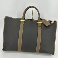 dunhill ダンヒル PVC×レザー ボストンバッグ トラベルバッグ グレー