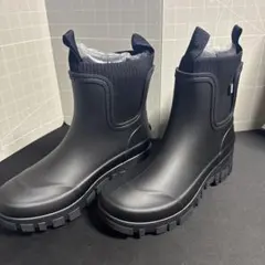 [アモジ] レインブーツ サイドゴア 美脚 5cmヒール 防水 CB620