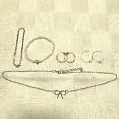 ブレスレット　イヤリング　ネックレス　 5点