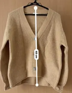 パフィータッチパフスリーブ カーディガン 長袖 M イエロー