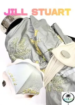 JILL STUART ジルスチュアート 折りたたみ傘 刺繍 花柄 ストライプ