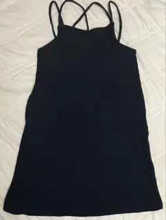 未着用☆ ジーユー リブキャミソールワンピース ブラック 黒 女の子 子供