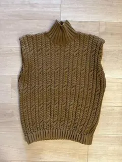 ザラ/クロップドニットベスト ノースリーブ