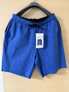 新品未使用ワークマンストレッチ素材 スポーツショートパンツ ブルーM半ズボンのサムネイル