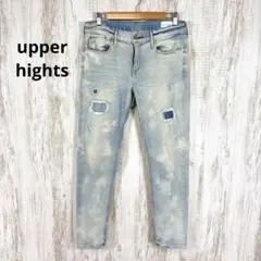 アッパーハイツ THE STEADY ストレッチ ダメージデニム スキニーパンツ