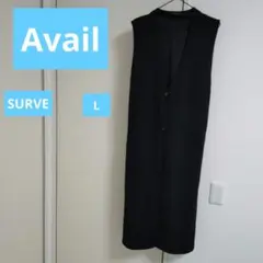 SUREVE ロングベスト ジレ ブラック