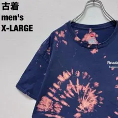 古着 Hanes ヘインズ Tシャツ サイドスクリュー ブリーチ ネイビー XL