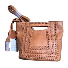 新品　zucchero 2way 編み込み　バッグ　レザー