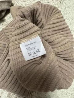 リブタイツ ベージュ 8y