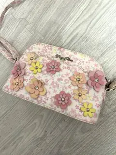 メゾピアノ　花柄ショルダーバッグ