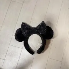 ミニーマウス風 黒いカチューシャ