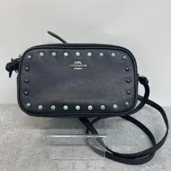 COACH スタッズ ショルダーバッグ ブラック
