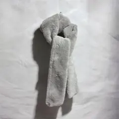 フェイクファーマフラー グレー