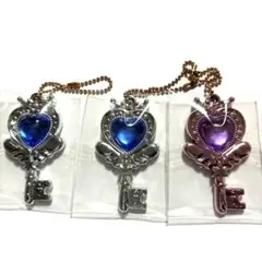 ミルポシェルミナスチャーム　サファイアブルー　シャイニーライラック３個セット