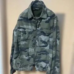ハイダウェイニコル カモフラ ミリタリージャケット ジップアップ 48