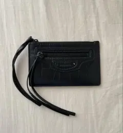 ✨極美品✨BALENCIAGA フラグメントケース　エブリデイ　グラフィティ　黒 ブラック レザー フラグメントケース ✨極美品✨BALENCIAGA