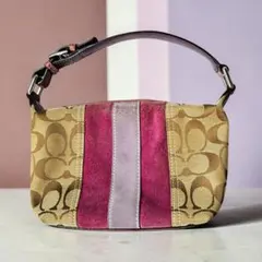 COACH y2k pouch handbagアクセサリーポーチ✨赤 スエード