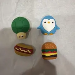 ケーブルバイト 4点セット カメ ペンギン ハンバーガー ホットドッグ