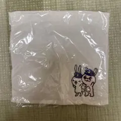 新品 山形鉄道もっちぃ駅長✕朝日町桃色ウサヒ コラボ刺繍ハンカチ ウサヒ レア