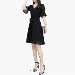 夏　フォーマルワンピース　結婚式法事