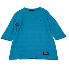 JACKROSE ジャックローズ 五分袖Tシャツ ボーダー柄 グリーン Vネックのサムネイル