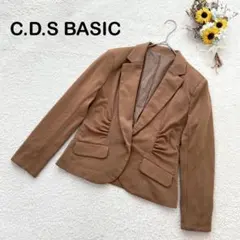 美品【C.D.S BASIC】テーラードジャケット ブラウン 茶色 一つボタンのサムネイル